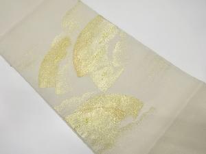 綴れ　地紙に雲模様織り出し袋帯